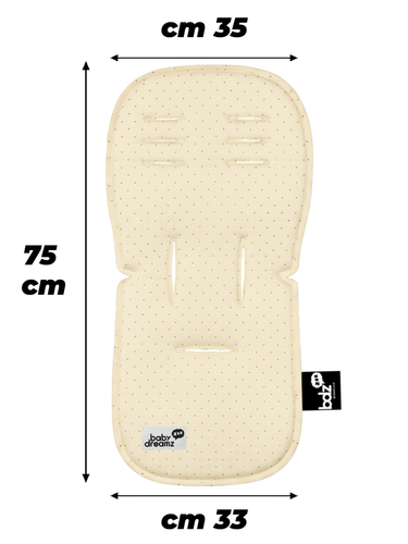 ריפודית אוניברסלית לעגלות וטיולונים 100% כותנה אורגנית CROSS - נקודות קפוצ'ינו