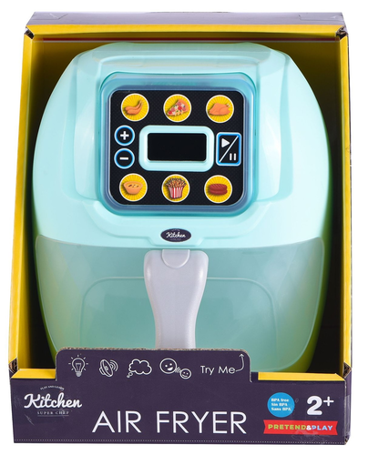 מכשיר טיגון אוויר Air Fryer עם אורות וצלילים ושלל אביזרים למשחקי דמיון