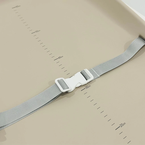 משטח החתלה דוחה נוזלים עשוי ספוג PU רך עם התאמת טמפרטורה וחגורת קשירה - ורוד