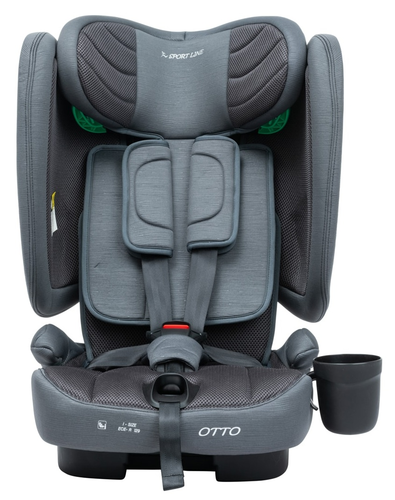 כיסא בטיחות משולב בוסטר OTTO עם מנגנון בקרה אלקטרוני לחיבור תקין - אפור