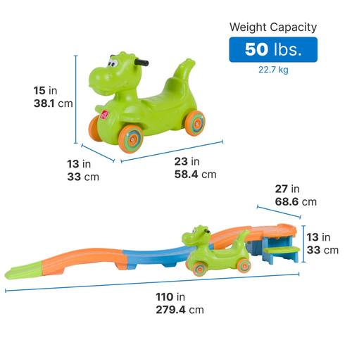 מסלול רכבת הרים במדרון דינוזאור Dino Dash Up & Down Roller Coaster דגם 4404