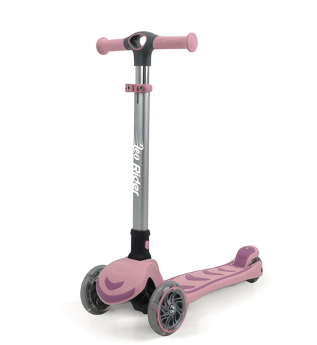 קורקינט 3 ב-1 ריידר אקו Rider Eco עם מוט דחיפה ומושב מתקפל - ורוד