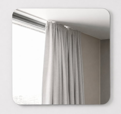 מראה מרובעת ללא מסגרת 100×100 ס״מ דגם P12 