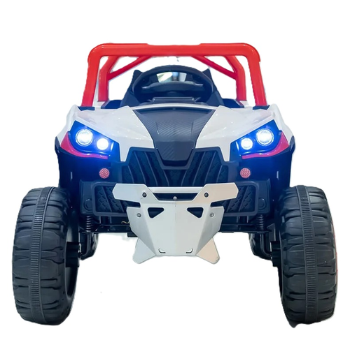 באגי ממונע 12V מיני מאבריק Mavric X3 עם גלגלי גומי, שלט רחוק, בולמים ואורות LED - כתום