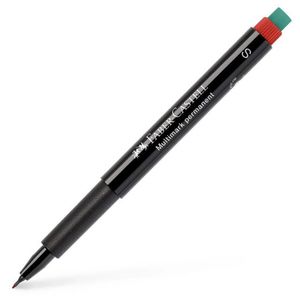 טוש פרמננטי S אדום כולל מחק מובנה Faber-Castell Multimark