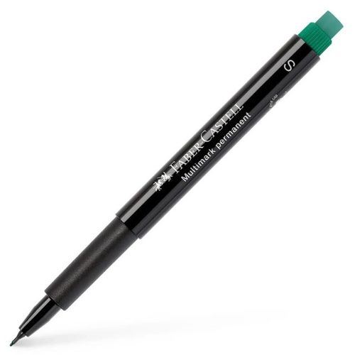 טוש פרמננטי S ירוק כולל מחק מובנה Faber-Castell Multimark
