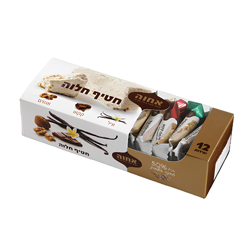 חטיפי חלוה בטעמים, 12 יח', אחוה
