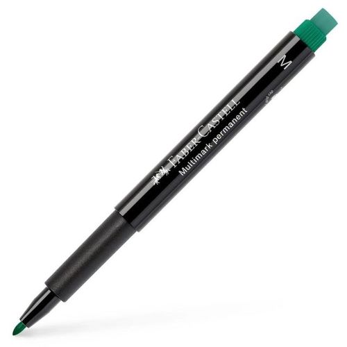 טוש פרמננטי M ירוק כולל מחק מובנה Faber-Castell Multimark