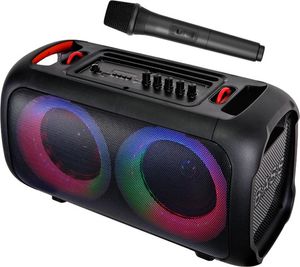 בידורית Bluetooth רמקול נייד עם מיקרופון אלחוטי + LED דגם Blaupunkt PartySpeaker-2000X