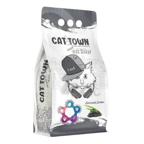 חול מתגבש לחתולים עם פחם פעיל 10 ליטר | Cat Town Active Charcoal Cat Litter 10L