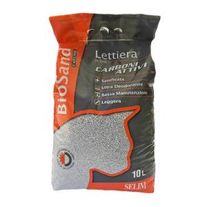 חול מתגבש לחתולים עם פחם פעיל 10 ליטר | BioSand Active Charcoal Cat Litter 10L