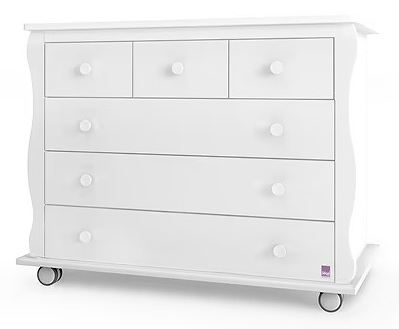 שידת החתלה לתינוק נאמו MDF בציפוי מלאמין Super Safe - לבן