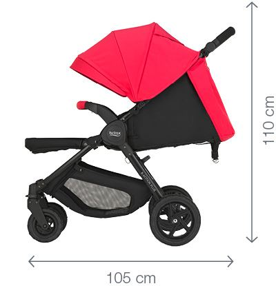 עגלת תינוק בי מושן פלוס B-Motion Plus עם ידית מתכוננת + מתקן כוס מתנה