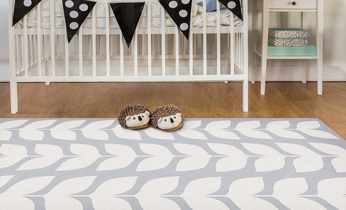 שטיח פעילות מעוצב לחדר ילדים Soft Mat במגע רך - יסמין אפור