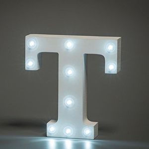 מנורת לילה עם תאורת לד LED מעוצבת בצורת האות T