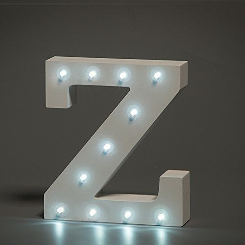מנורת לילה עם תאורת לד LED מעוצבת בצורת האות Z