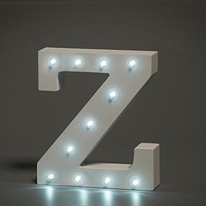 מנורת לילה עם תאורת לד LED מעוצבת בצורת האות Z
