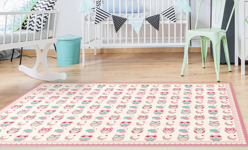 שטיח פעילות מעוצב לחדר ילדים Soft Mat במגע רך - מבוך בחלל כחול