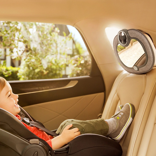 מראה אחורית Breeze עם מאוורר מתכוונן ושלט לצפיה וקירור התינוק במושב בטיחות/סלקל