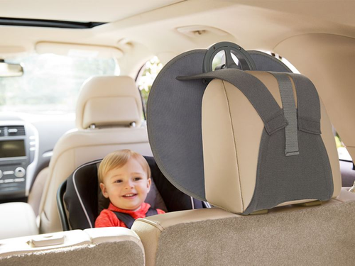 מראה אחורית Breeze עם מאוורר מתכוונן ושלט לצפיה וקירור התינוק במושב בטיחות/סלקל