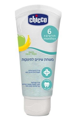 משחת שיניים ללא פלואוריד לתינוקות מגיל 6 חודשים ומעלה בטעם תפוח/בננה 50 מ