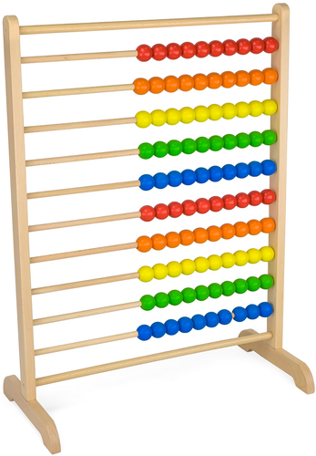חשבוניית ענק צבעונית מעץ