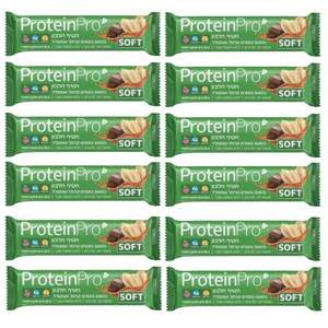 מארז 12 יחידות – חטיף חלבון ProteinPro SOFT בטעם קרמל שוקולד  | נייצ