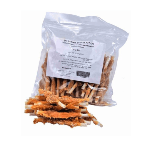 עצם גליליות פרימיום בציפוי עוף 500 גרם | Premium Chicken Wrapped Rolls 500g