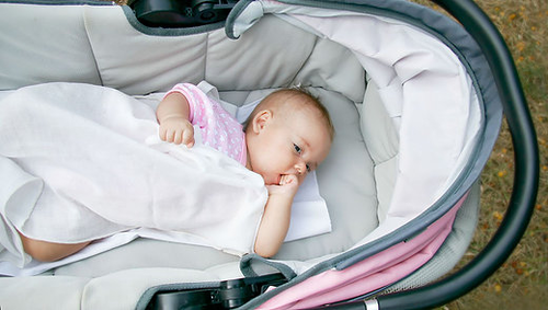 סדין טריקו 100% כותנה למזרן עגלת תינוק (אמבטיה) - אפור מלאנג'
