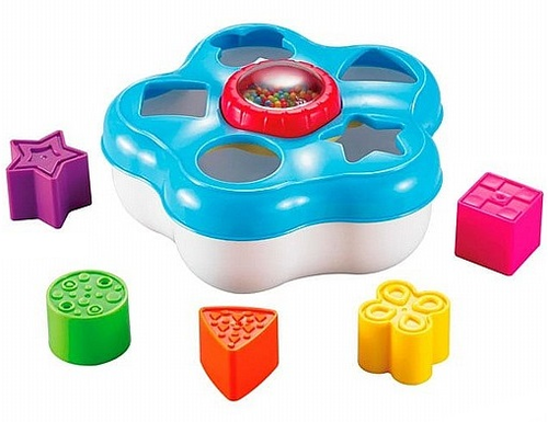 התאם צורה פרח 5 צורות + מגדל 3 קוביות