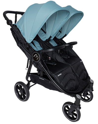 עגלת תאומים צרה בייבי מונסטרס Easy Twin 4 עם מדרך רגלים מכוונן