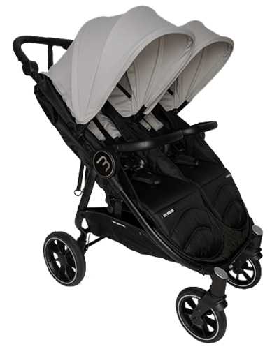 עגלת תאומים צרה בייבי מונסטרס Easy Twin 4 עם מדרך רגלים מכוונן