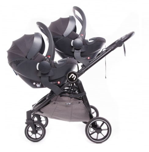 עגלת תאומים צרה בייבי מונסטרס Easy Twin 4 עם מדרך רגלים מכוונן