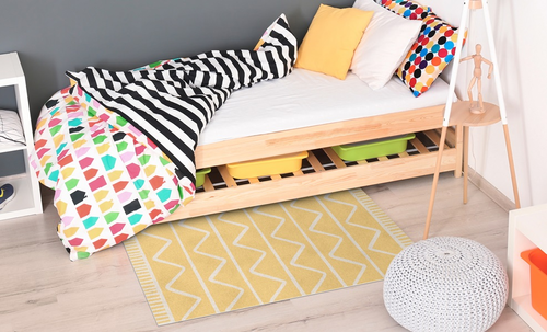 שטיח פעילות מעוצב לחדר ילדים Soft Mat במגע רך - זיג זג צהוב