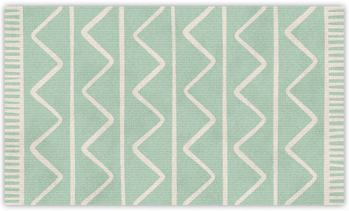 שטיח פעילות מעוצב לחדר ילדים Soft Mat במגע רך - זיג זג ירוק