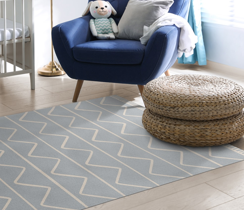 שטיח פעילות מעוצב לחדר ילדים Soft Mat במגע רך - זיג זג אפור