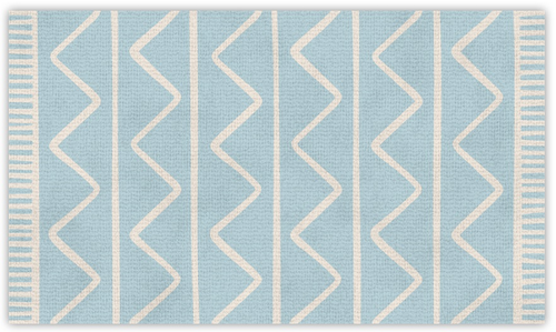 שטיח פעילות מעוצב לחדר ילדים Soft Mat במגע רך - זיג זג כחול