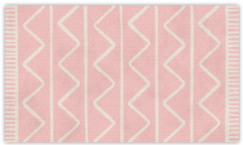 שטיח פעילות מעוצב לחדר ילדים Soft Mat במגע רך - זיג זג ורוד
