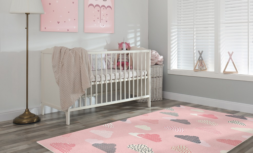 שטיח פעילות מעוצב לחדר ילדים Soft Mat במגע רך - עננים ורוד