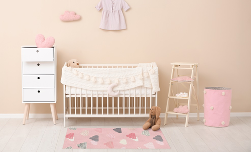 שטיח פעילות מעוצב לחדר ילדים Soft Mat במגע רך - עננים ורוד