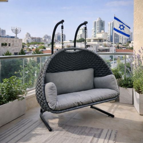 ערסל חבלים דגם טקילה זוגי צבע אפור