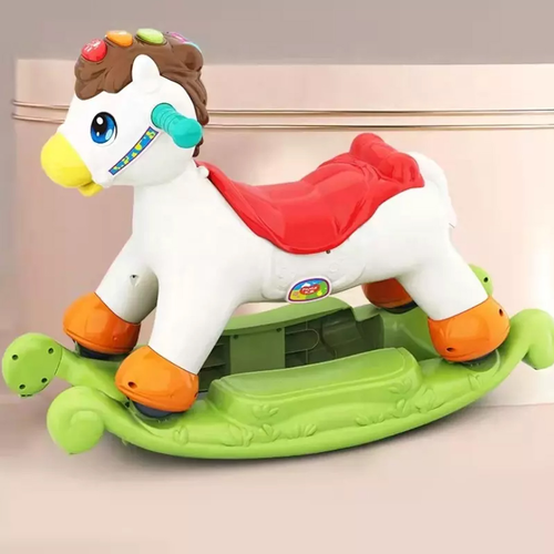 סוס רכיבה ונדנדה 2 ב- 1 Rocking & Riding Pony עם אורות וצלילים