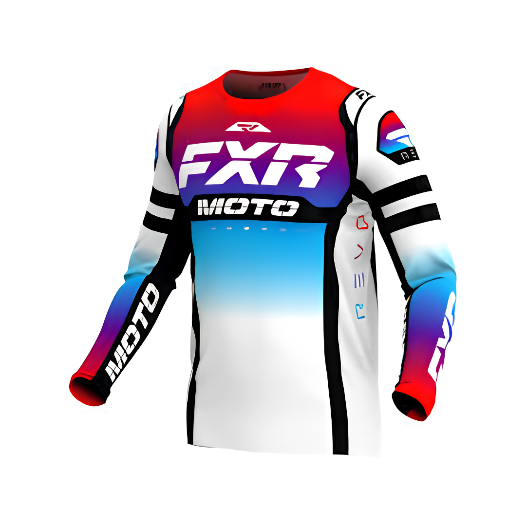 חליפת רכיבה FXR RACING REVO PRO לבן/אדום/כחול
