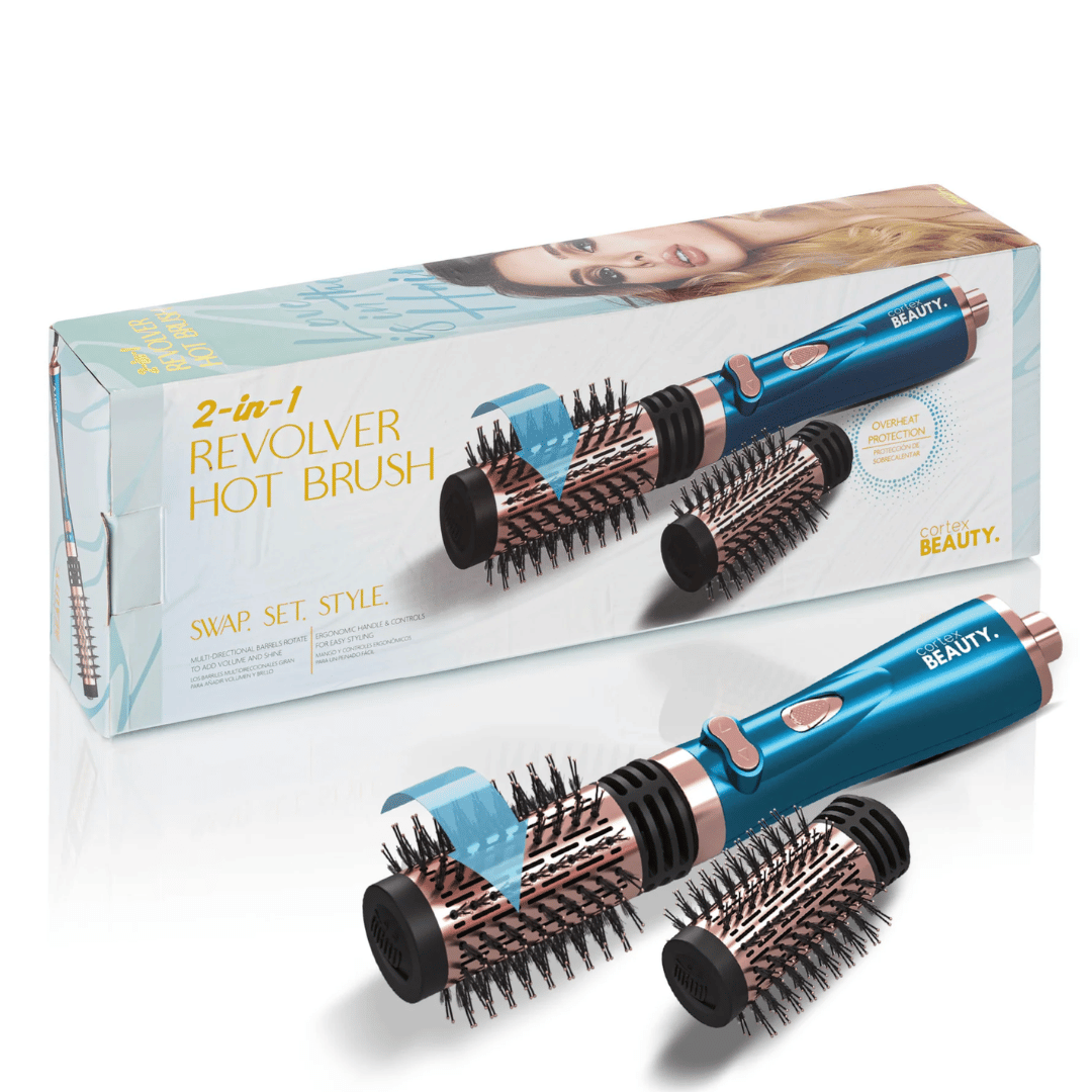 מברשת פן חשמלית מסתובבת 2 ב-1 | Cortex Beauty 2-in-1 Revolving Hot Brush