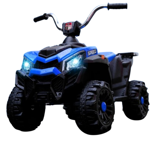 טרקטורון חשמלי לילדים 6V עם אורות LED קדמיים ואפקטים קוליים - כחול