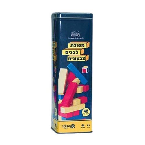 מפולת לבנים צבעונית בקופסת מתכת 3000203T מבית Alfit Toys דגם 3000203T פרטי המוצר
