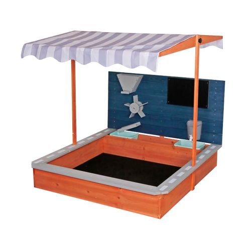 ארגז חול עם ציליה מעץ לילדים 100X100X120 סמ W01D330B מאת בית העץ דגם W01D330B תכולת המארז