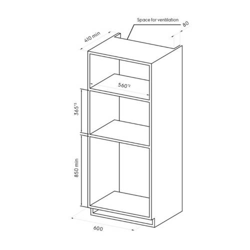 מיקרוגל בנוי משולב גריל וטורבו 25 ליטר Electrolux EMFB25BC UltimateTaste 600