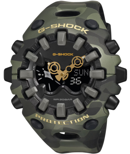 CASIO GA-V01CMG-3A BOLD CAMO SERIES, CAMO AND GOLD