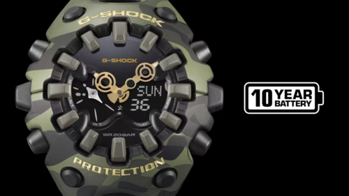 CASIO GA-V01CMG-3A BOLD CAMO SERIES, CAMO AND GOLD